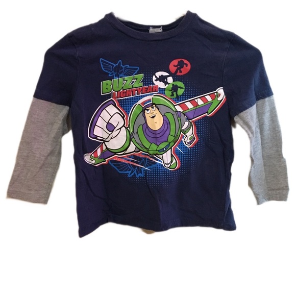 Buzz Lightyear Other - Buzz Lightyear Kids Long Sleeve Shirt - Navy and Gray
